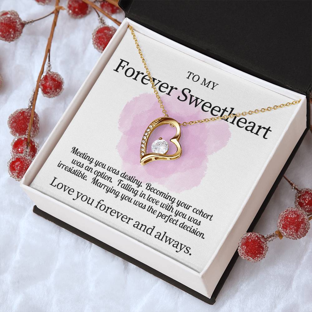 Forever My Sweetheart Necklace Gift For Wife Forever Love Necklace