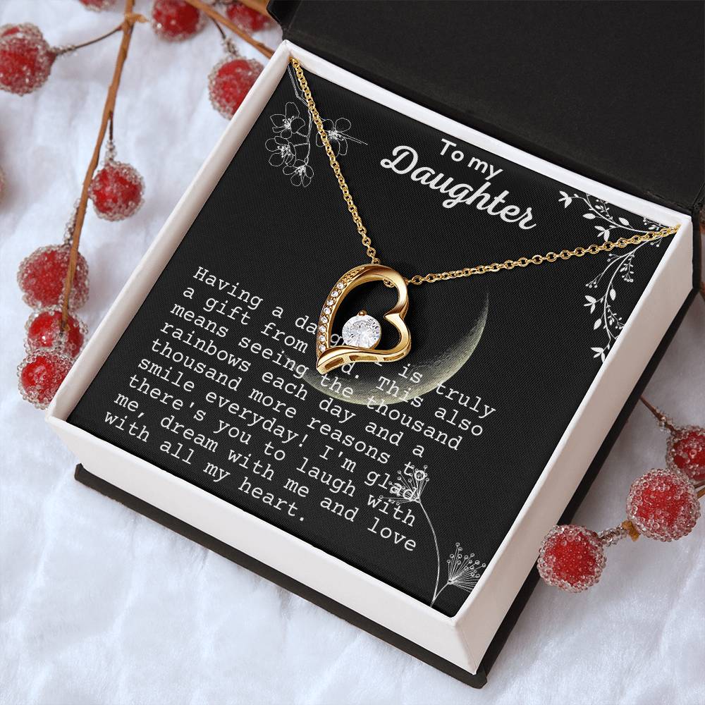 To My Daughter From Momdad 1 Forever Love Necklace