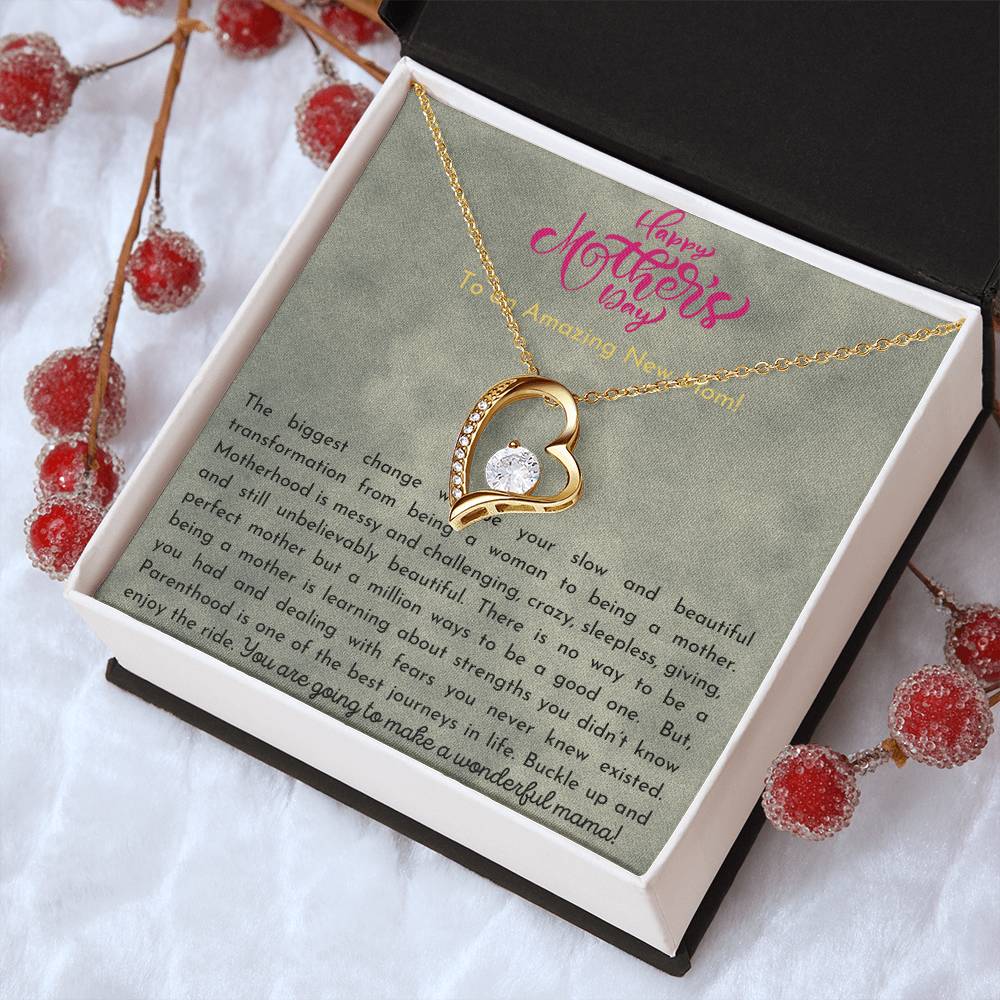 Mother's Day Necklace New Mom Necklace Daughter Gift For First Mother's Day New Mom Necklace First Mother's Day Gift Forever Love Necklace