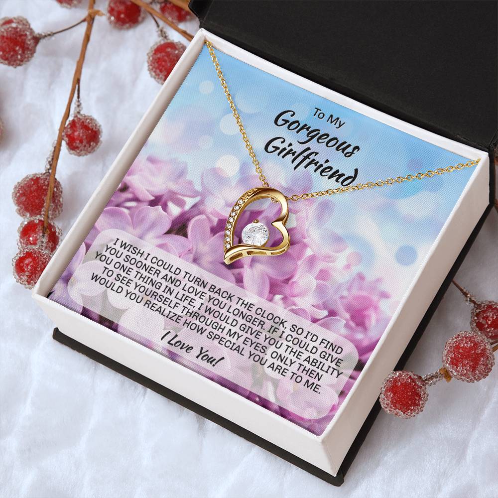 Gift For Girlfriend Forever Love Heart Necklace Forever Love Necklace