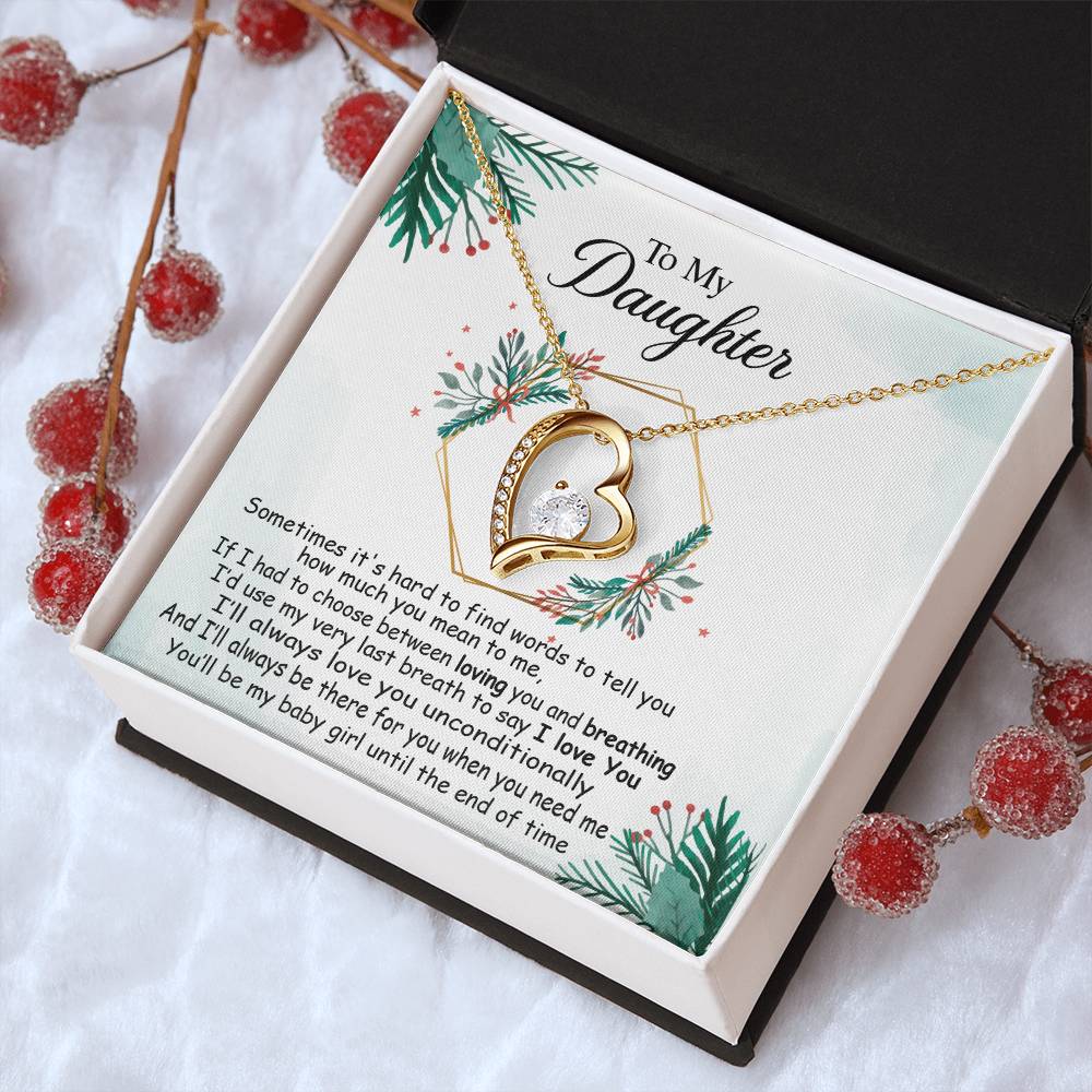 Mother To Daughter Necklace 'sometimes It's Hard To Find Words...' 1 Forever Love Necklace