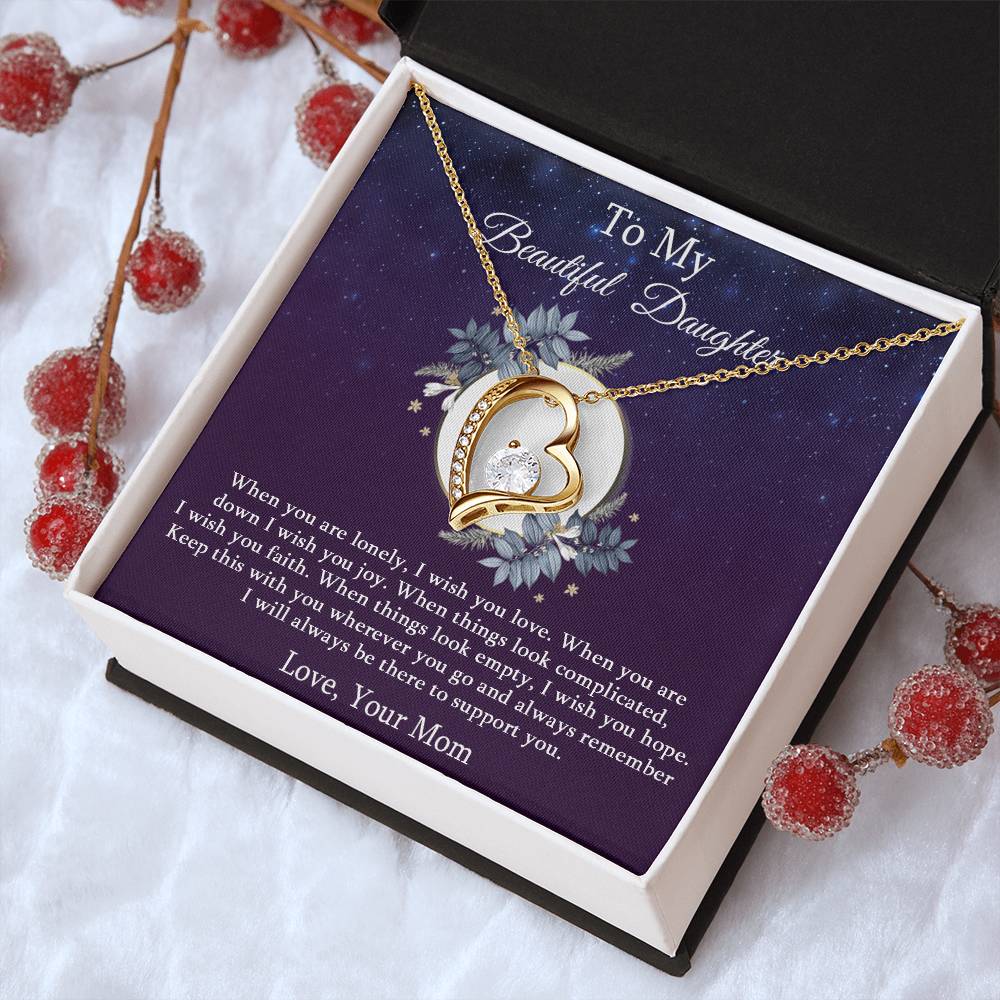 A Special Necklace Gift For Your Daughter To My Beautiful Daughter Mom Daughter Necklace Daughter Birthday Gift Daughter Graduation Forever Love Necklace