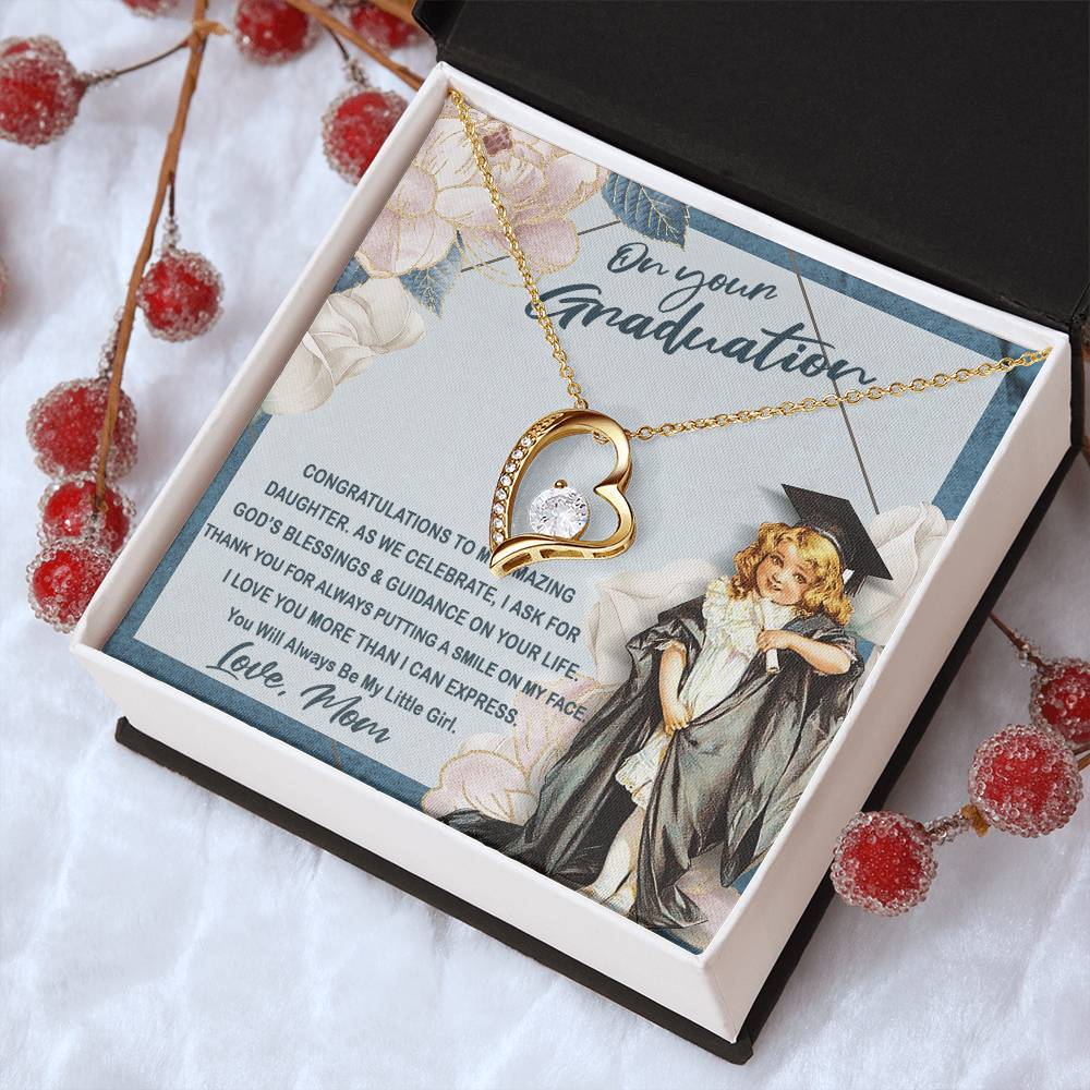 To My Graduation Daughter Gift For Daughter From Mom On Your Graduation Love Mom Daughter Necklace Forever Love Necklace