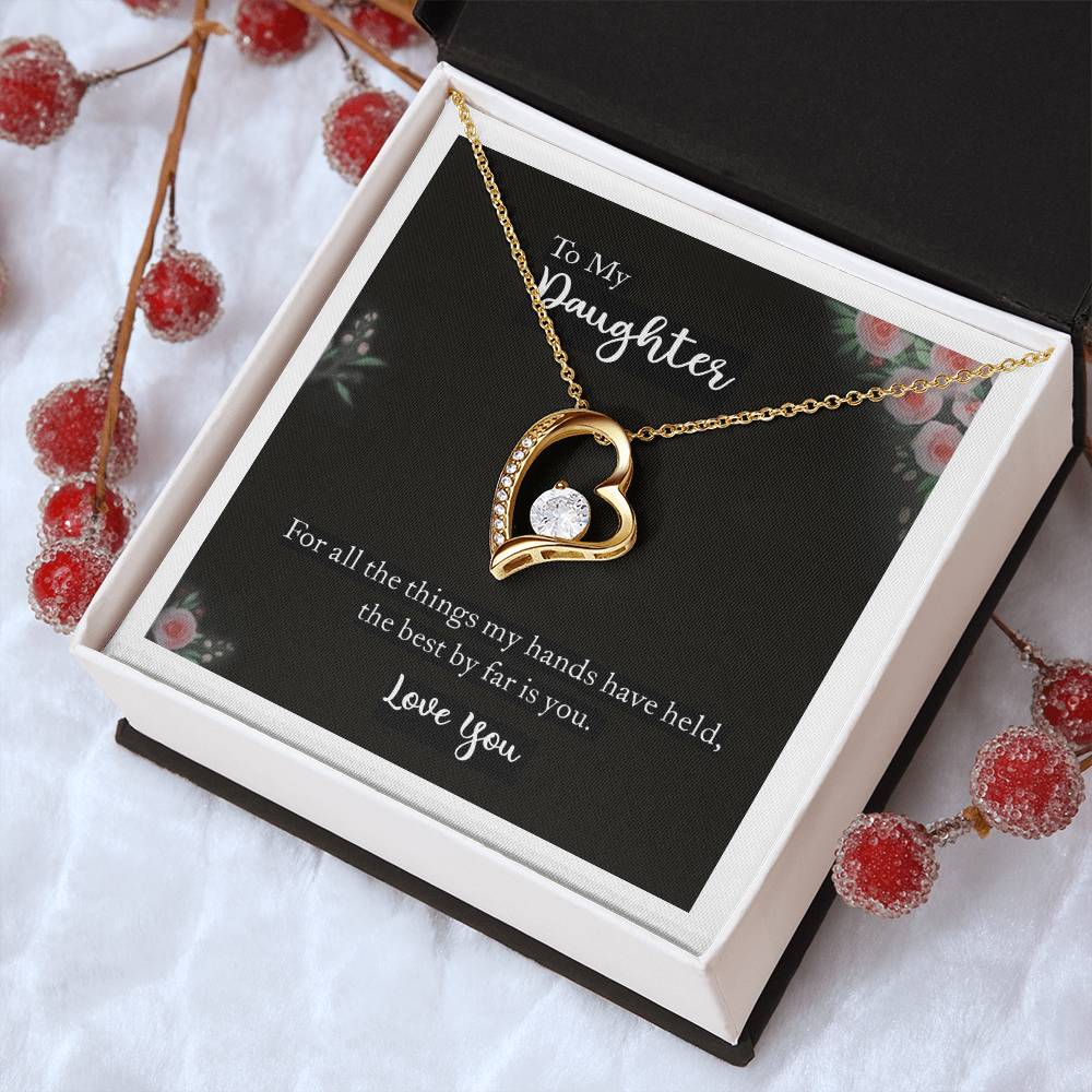 To My Daughter Love You 925 Sterling Silver Pendant 1 Forever Love Necklace