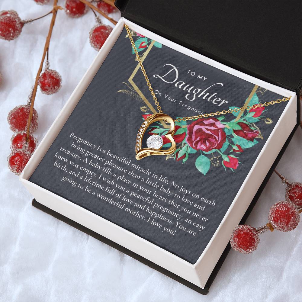 Gift From Mom Gift Pregnant Daughter Gift For Daughter Having Her First Baby Congratulations Pregnancy Gift Daughter Baby Shower Forever Love Necklace