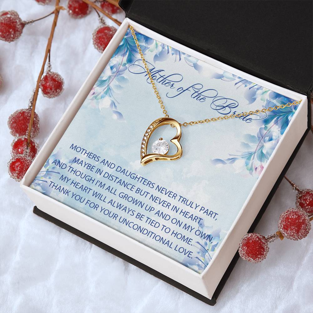 Mother Of The Bride Gift From Daughter Mother Of The Bride Wedding Gift Custom Mother Of The Bride Bride's Mother Forever Love Necklace Forever Love Necklace