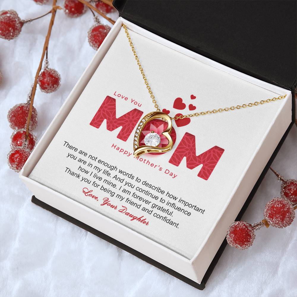 Thank You For Being My Friend And Confidant Mother - Necklace Forever Love Necklace