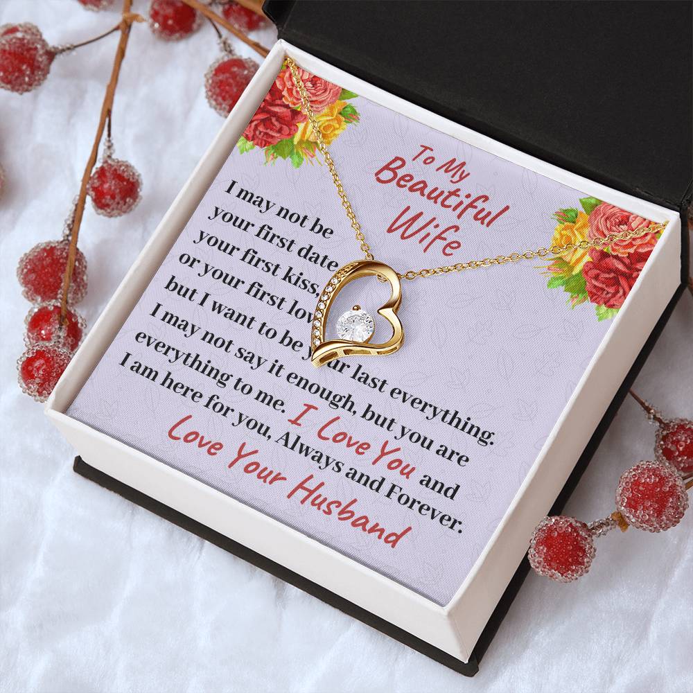 To My Beautiful Wife I Am Here For You Always And Forever Necklace 1 Forever Love Necklace