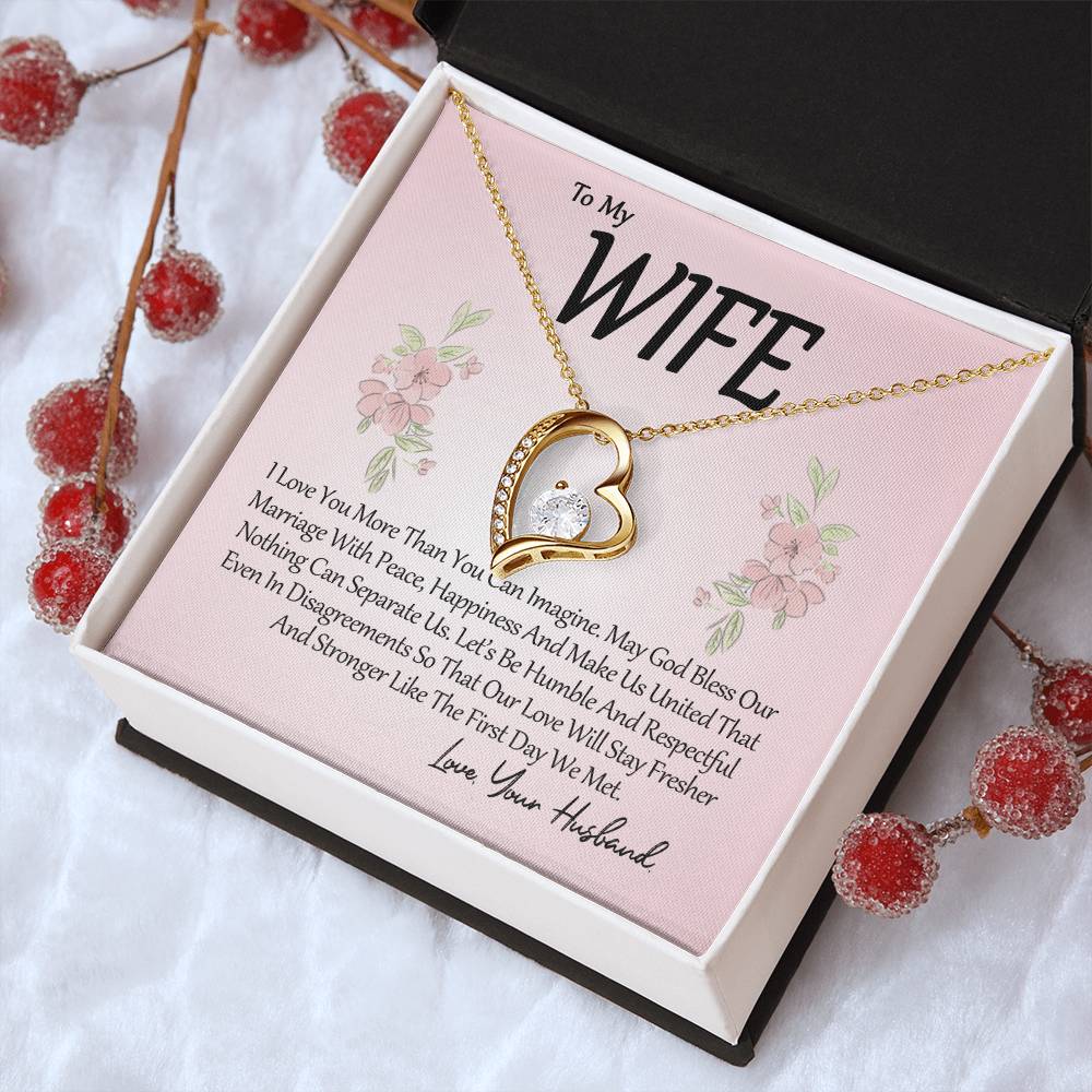 To My Wife I Love You More Forever Love Necklace