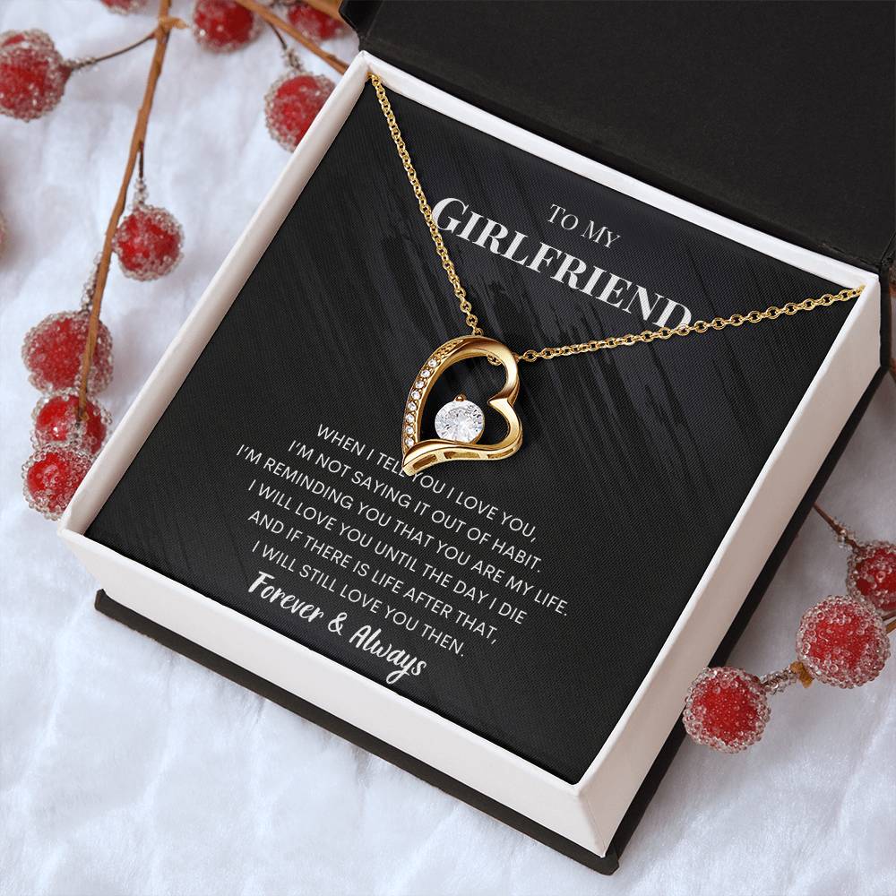 To My Girlfriend - You Are My Life - Necklace Forever Love Necklace