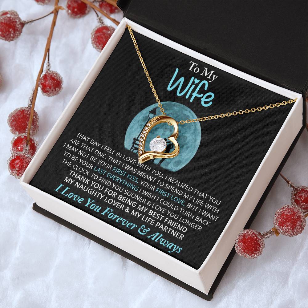 To My Wife Necklace Fishing Necklace Fisherman Wife Gifts Wife Birthday Gift Fishing Partner Present Fishing Gift Ideas To Forever Love Necklace
