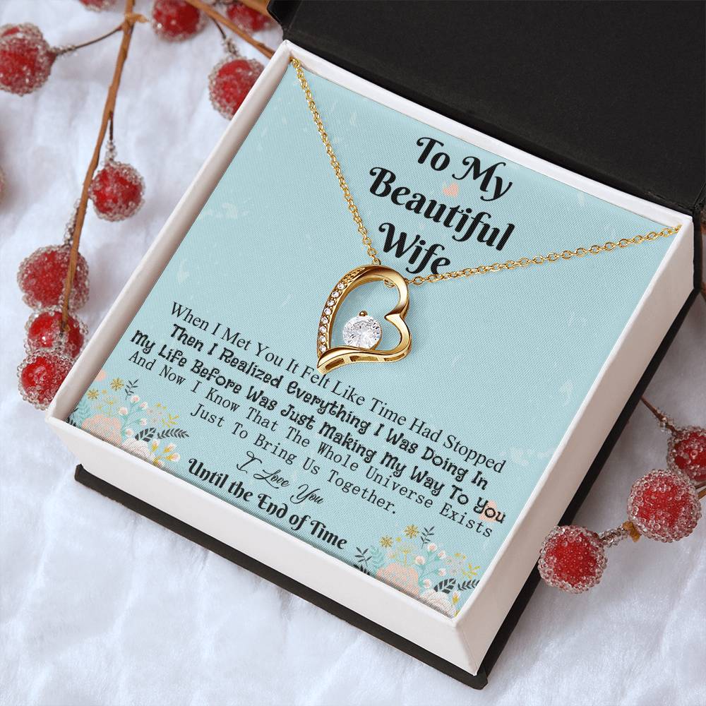 Wife - Together Until The End Of Time Necklace Forever Love Necklace