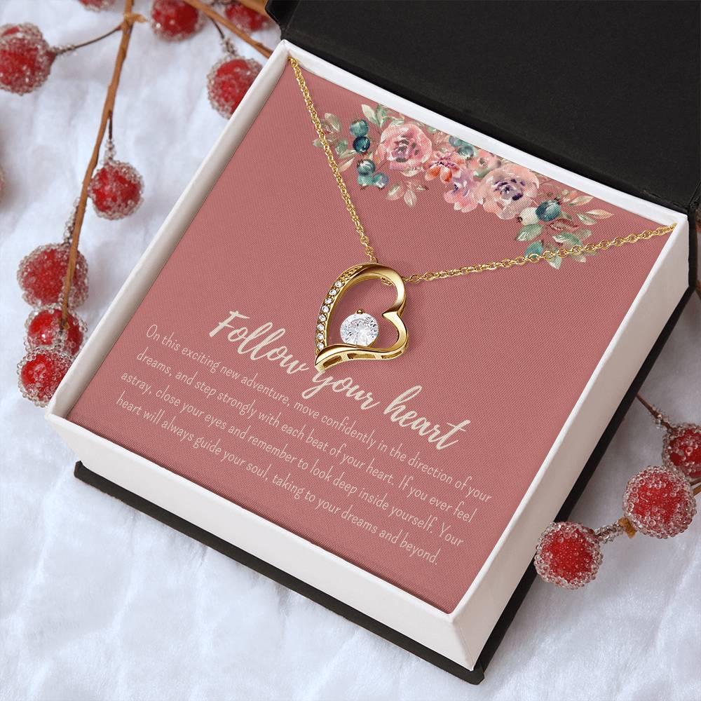 Follow Your Dream Trust Your Heart In Loving Memory Of Your Husband Memorial Gifts For Loss Of A Husband Forever Love Necklace