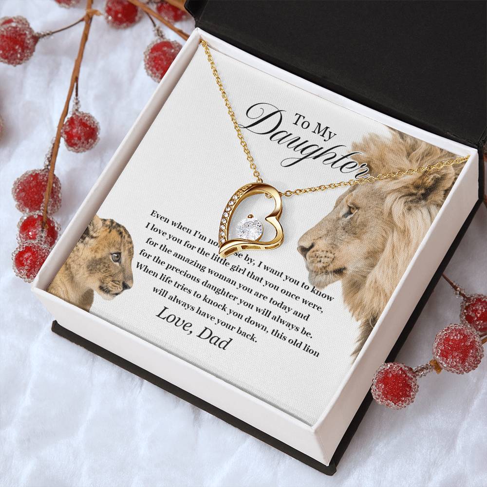 To My Daughter - I Love You Message - Tmd10 Forever Love Necklace