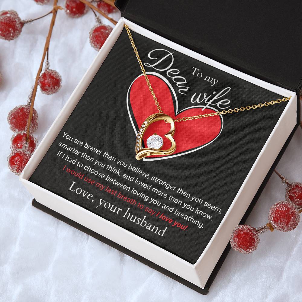 Dear Wife Loved More Than You Know Premium Necklace 1 Forever Love Necklace