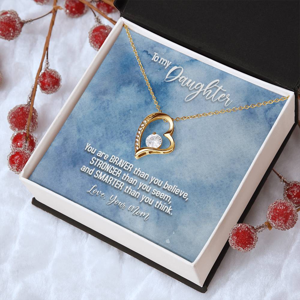 To My Daughter Beautiful Chapters Daughter Necklace Gift For Daughter Xmas Christmas Daughter Gift From Mom 2 1 Forever Love Necklace