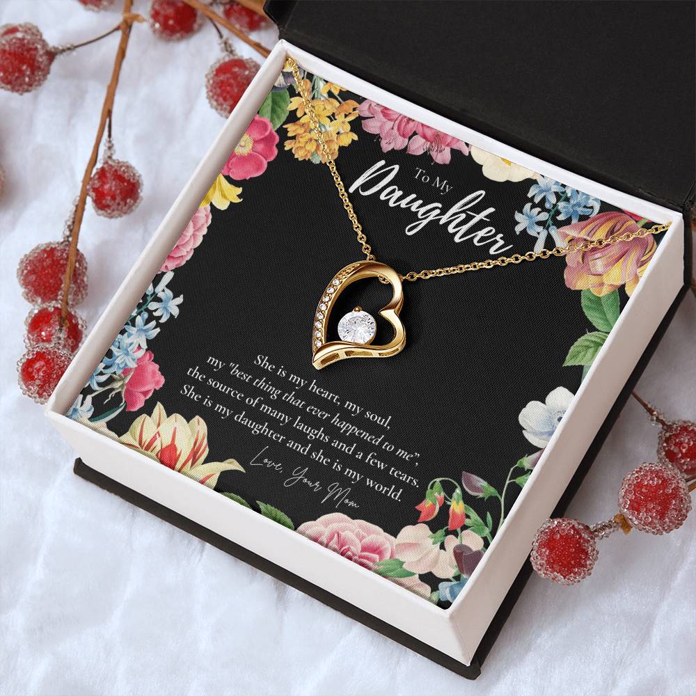 Daughter Gift To My Daughter Necklace From Mom To My Daughter Necklace Gift For Daughter From Mom Forever Love Necklace