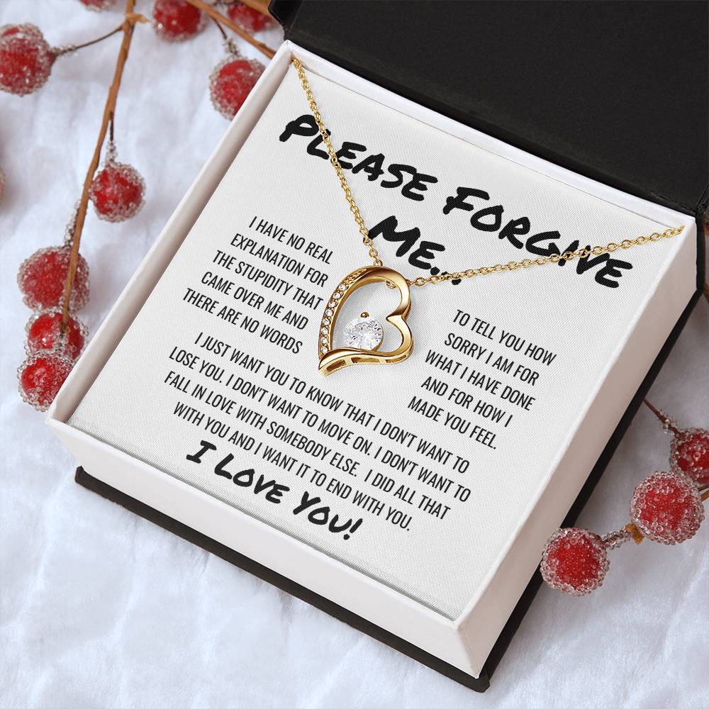 Sorry Forgive Me Apology Necklace Forever Love Necklace