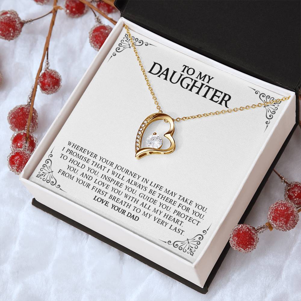 To My Daughter Gift Necklace Gift For Daughter From Dad Daughter Father Necklace Daughter Gift From Dad Grown Up Daughter Forever Love Necklace
