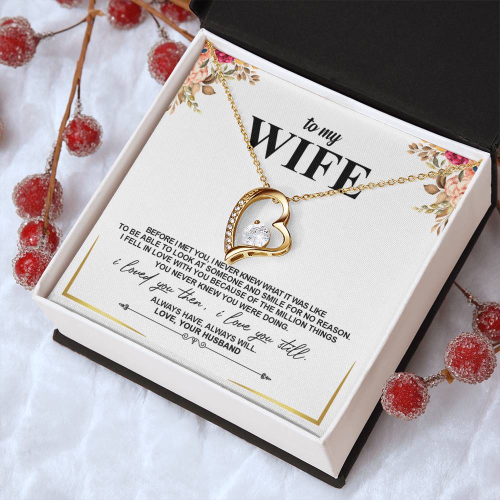 To My Wife - Heart Pendant - Best Seller - So1187 Forever Love Necklace