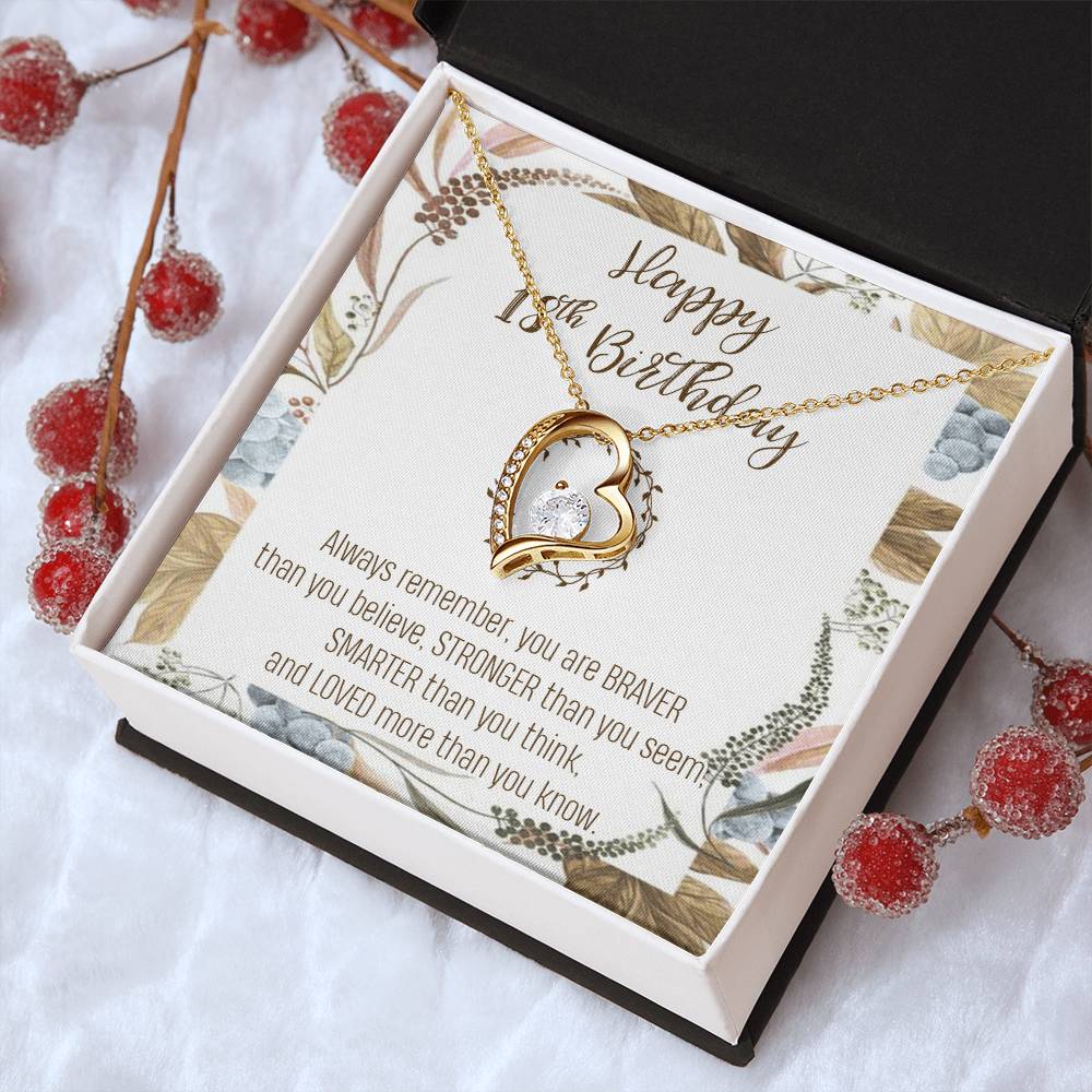 18Th Birthday Necklace Women September Birthday Necklace Customize Birthday Forever Love Necklace 18 Year Old Custom Birthday Necklace Forever Love Necklace