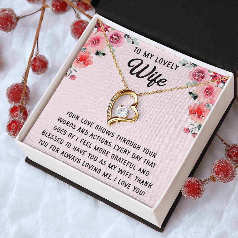 Silver Small Heart Cubic Zirconia Pendant Necklace Gift For Wife Sentimental Gifts For Mothers Day Gift For Wife Wife Anniversary Birthday Forever Love Necklace
