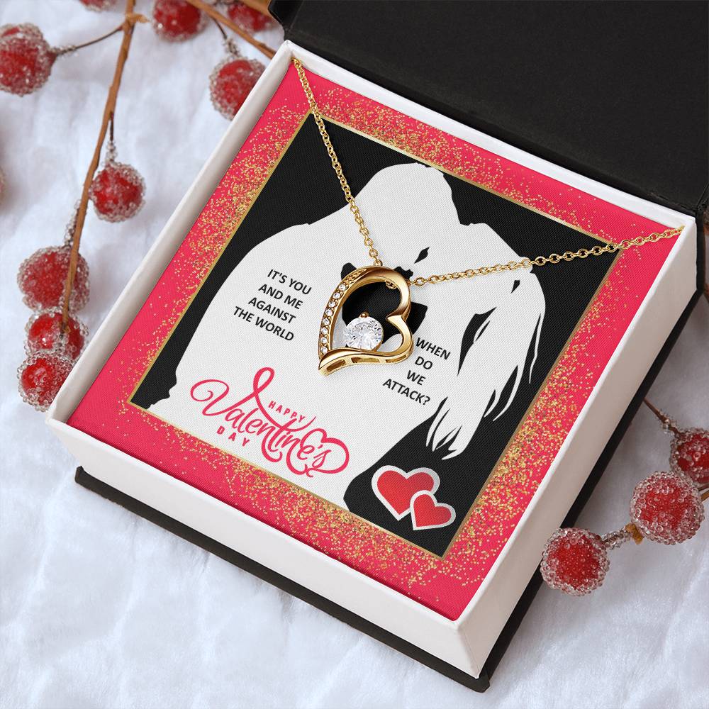 You And Me Against The World Forever Love Necklace Forever Love Necklace