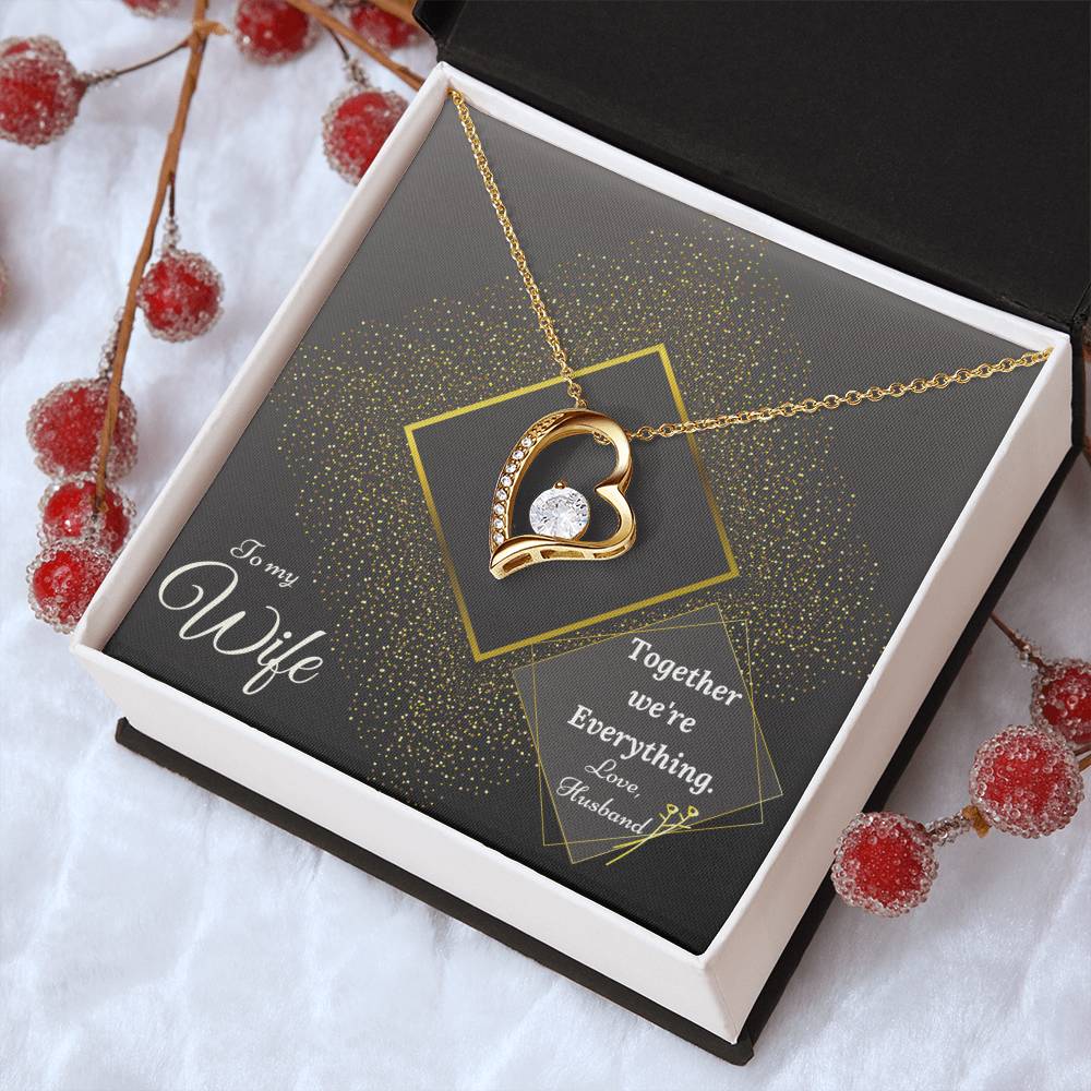 Forever Love Necklace Luxury Gold & Together We're Collection Gift For Wife From Husband 1 Forever Love Necklace