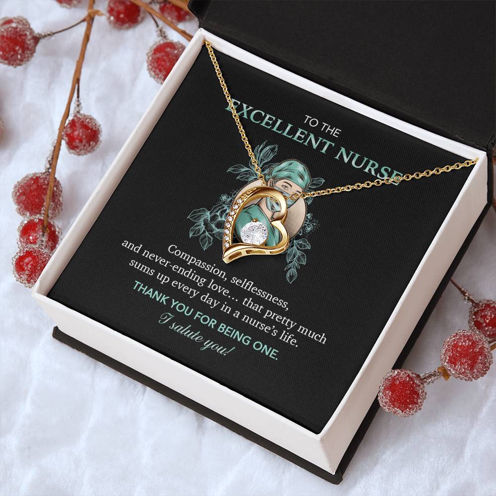 Gift For Nurse - Thank You For Being One - Forever Love Necklace Forever Love Necklace