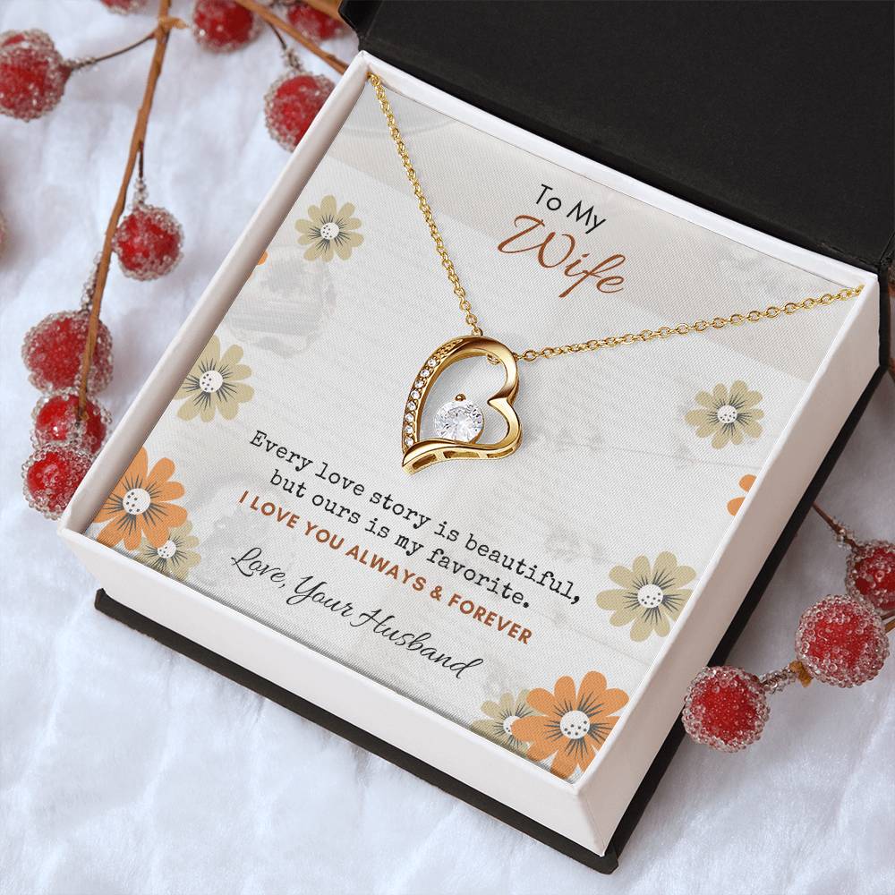 To My Wife Love Your Husband - Last Everything Necklace - To My Wife Necklace Anniversary Forever Love Necklace