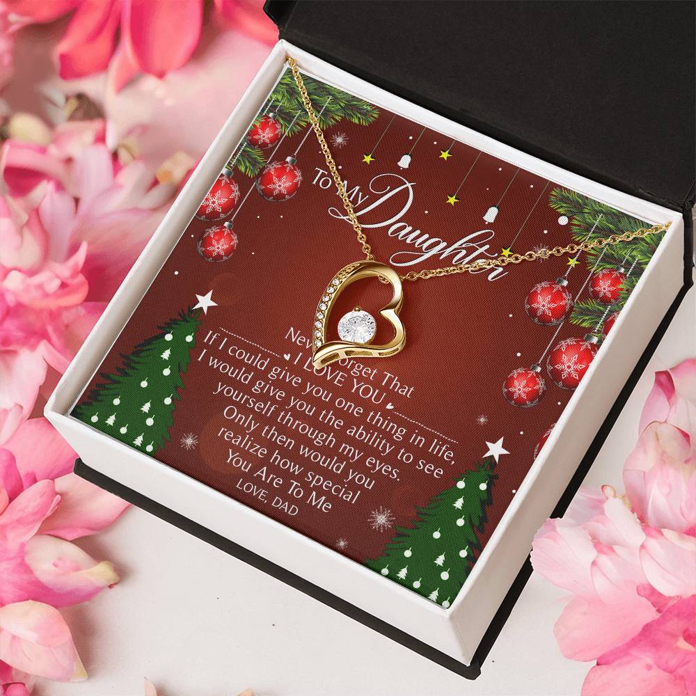 Father To Daughter Gift Gift For Daughter From Dad Daughter Father Necklace Daughter Gift From Dad To My Daughter Daughters Birthday Forever Love Necklace