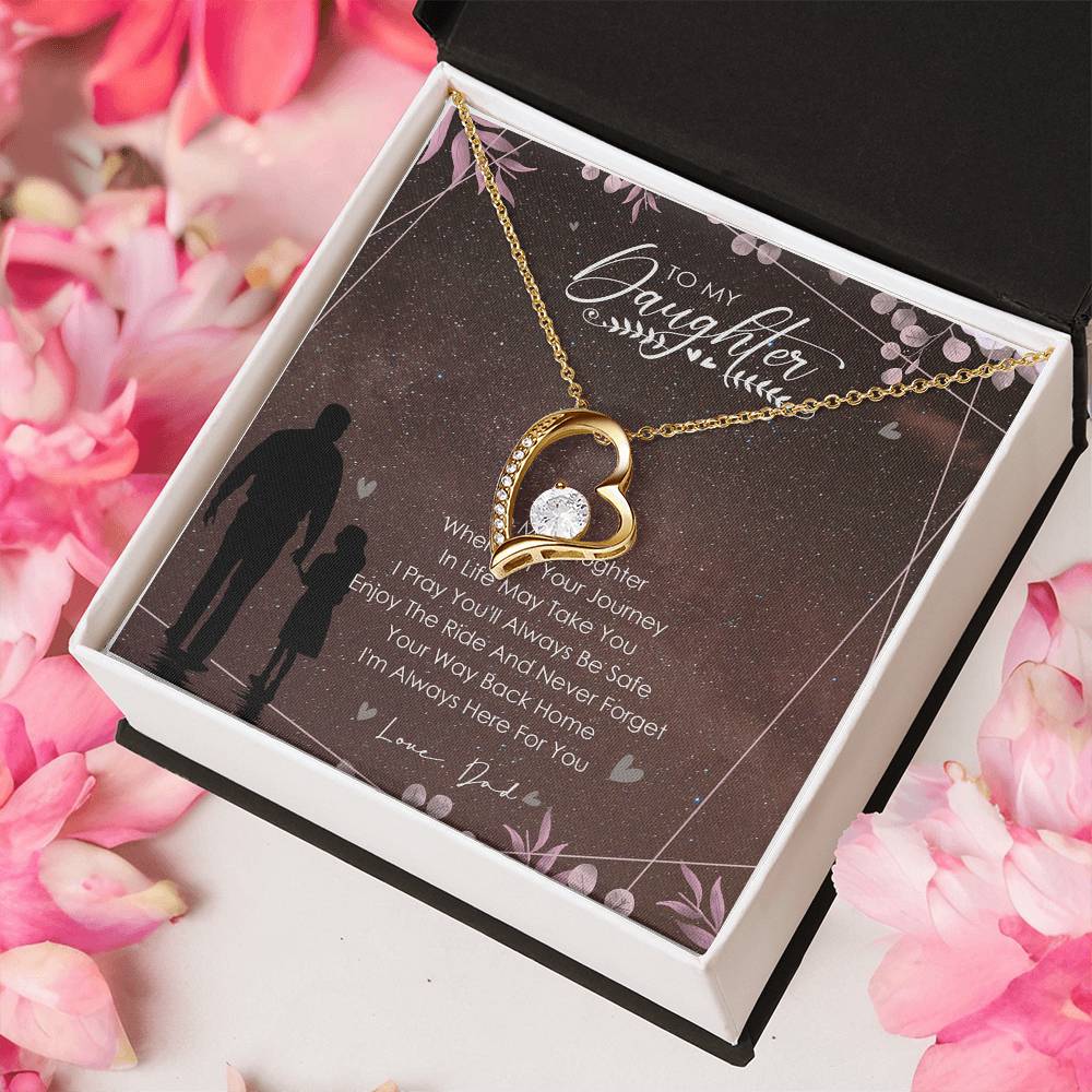 To My Daughter I Will Be Here For You Dragonfly Necklace Gift From Dad Father Daughter Necklace Father To Daughter Birthday Forever Love Necklace