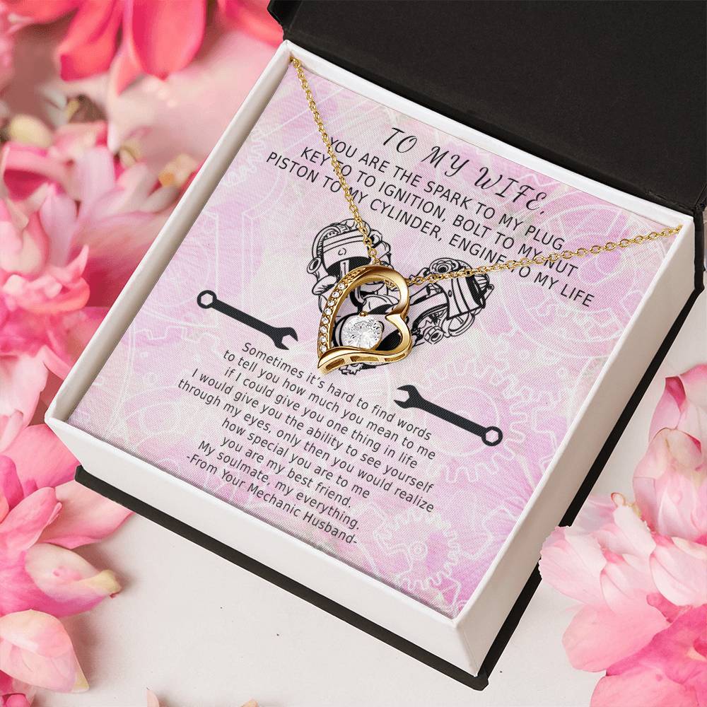 Key To My Ignition Infinite Heart Forever Love Necklace