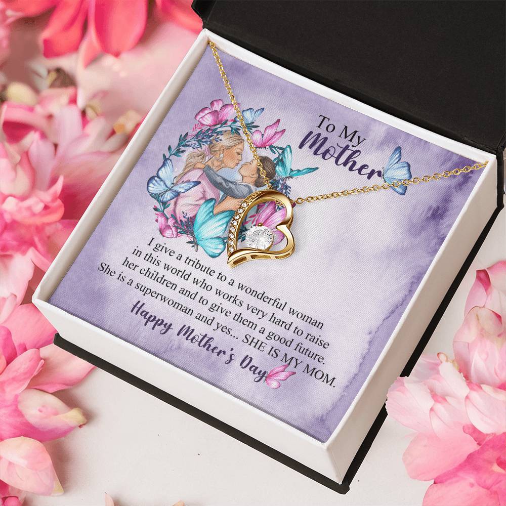 Happy Mother's Day - Tribute To Mom - From Daughter - Forever Necklace Forever Love Necklace