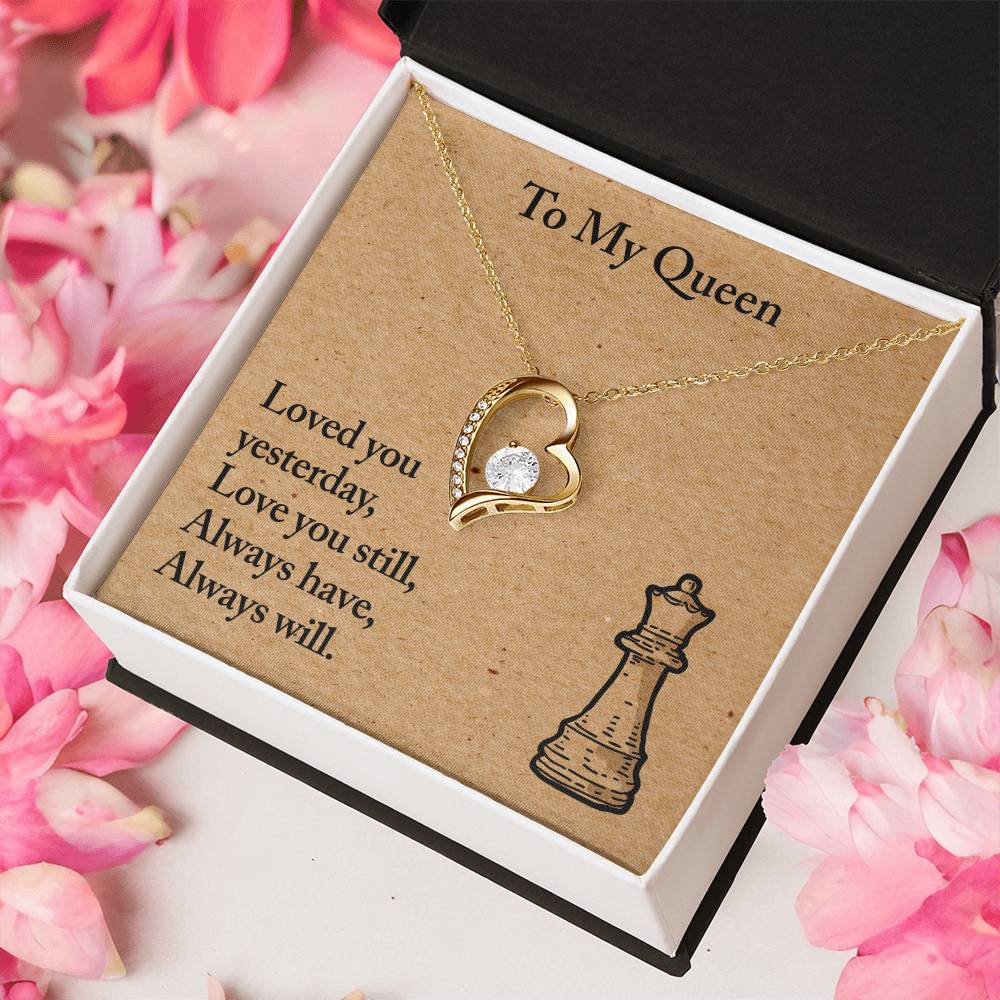 To My Queen ♛ Necklace - Customize Gift For Chess ♟ Lover ❤️ Forever Love Necklace