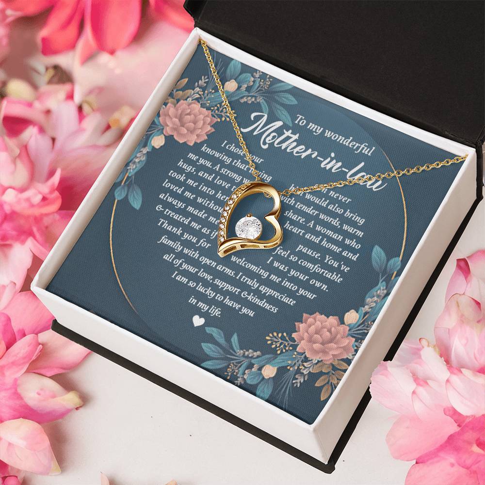 To My Wonderful Mother In Law Forever Love Necklace