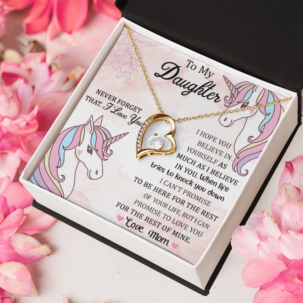 To My Daughter Necklace From Mom Gift For Daughter From Mom Birthday Gift Daughter Graduation Forever Love Necklace