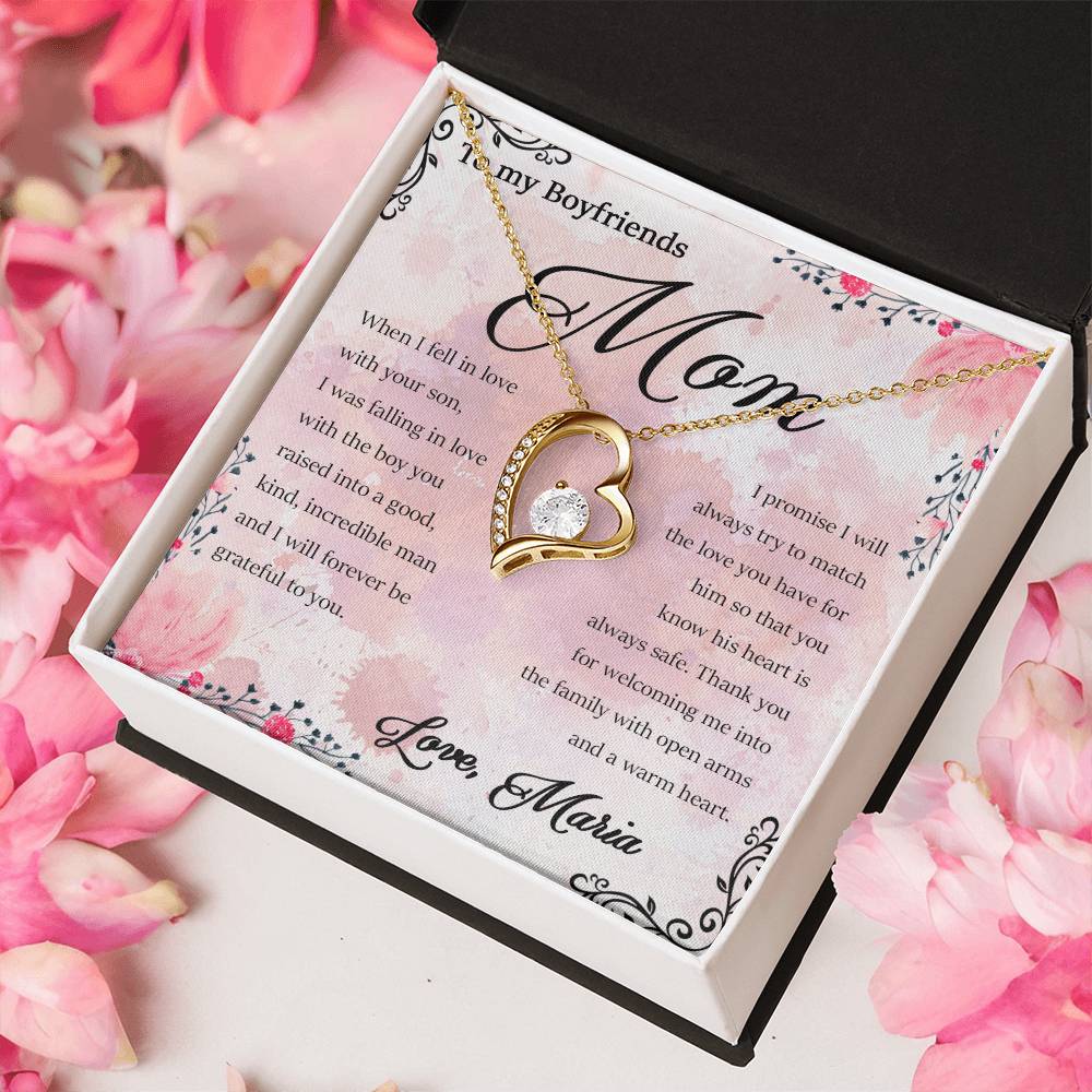To My Boyfriends Mom Bf Mom Necklace Boyfriends Mom Necklace Personalization Boyfriends Mom Necklace Boyfriends Mom Gift Birthday Gift Forever Love Necklace