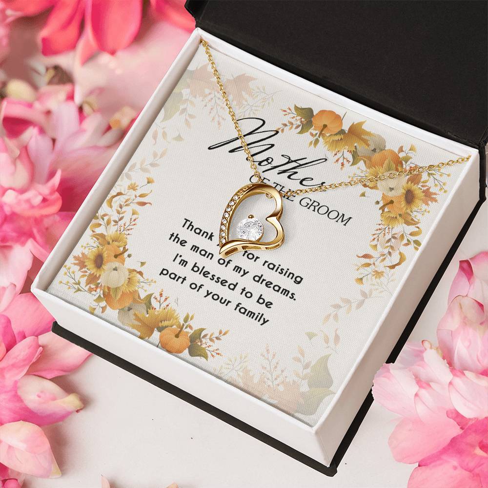 Gift For Mother Of The Groom Thank You Forever Love Necklace