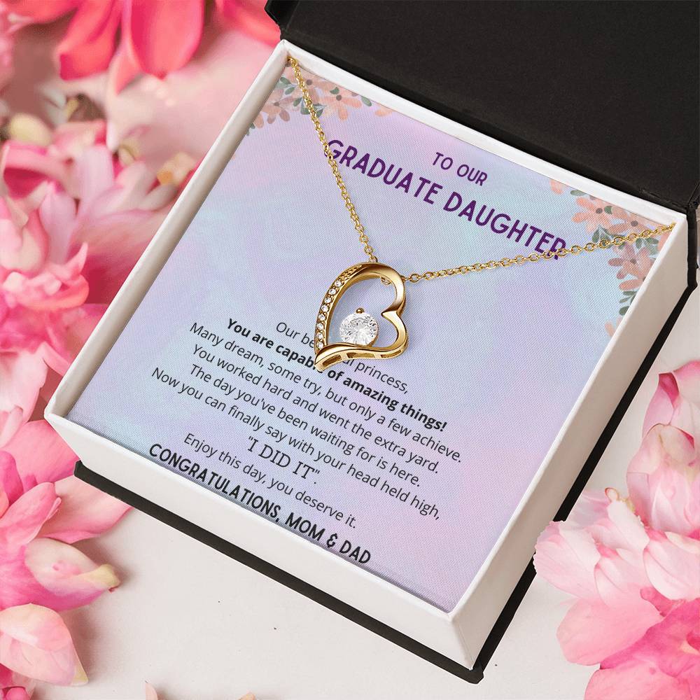 To Our Beautiful Daughter Gift Daughter's Birthday Gift Necklace For Daughter Gift For Daughter Christmas Gift To Daughter Forever Love Necklace
