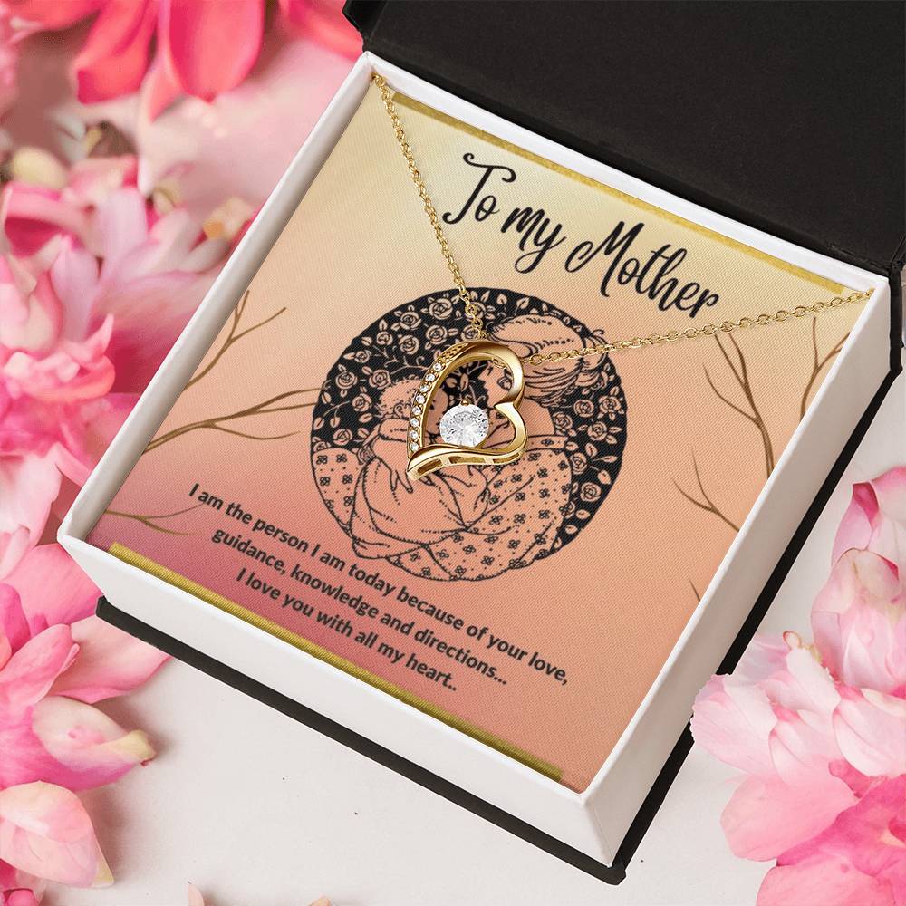 To My Mother I Love You With All My Heart Forever Love Necklace