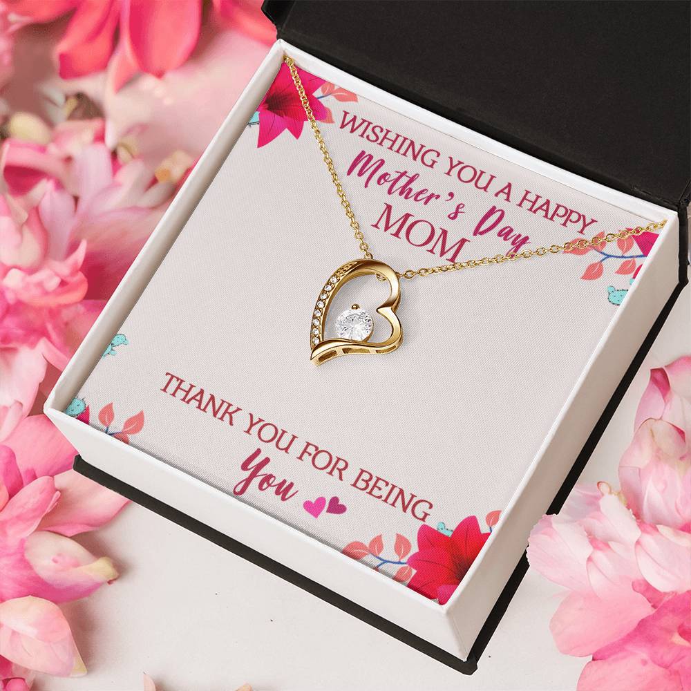 To My Mom Forever Love Necklace Mother Necklace Gift For Mother Xmas Christmas Customize Gift To My Mom 4 Forever Love Necklace