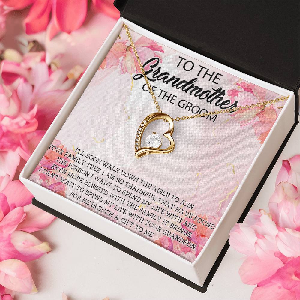 Grandmother Of The Groom Necklace Gift Grandmother Wedding Giftgrandma Of The Groom Forever Love Necklace Grandma Wedding Gift From Forever Love Necklace