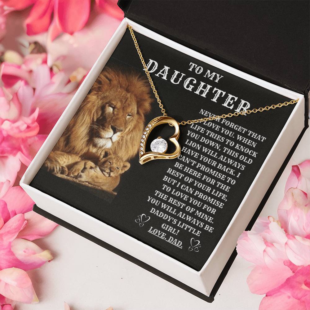 To My Daughter Interlocking Hearts Necklace From Dad Gift For Daughter From Dad Daughter Father Necklace Daughter Gift From Dad Forever Love Necklace