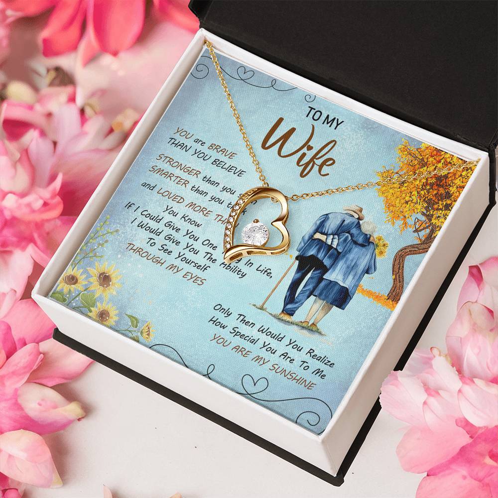 To My Wife Beauty Necklace Mother's Day Gift From Husband Anniversary Gift For Wife Birthday Gift For Wife Gift For Wife Necklace For Forever Love Necklace