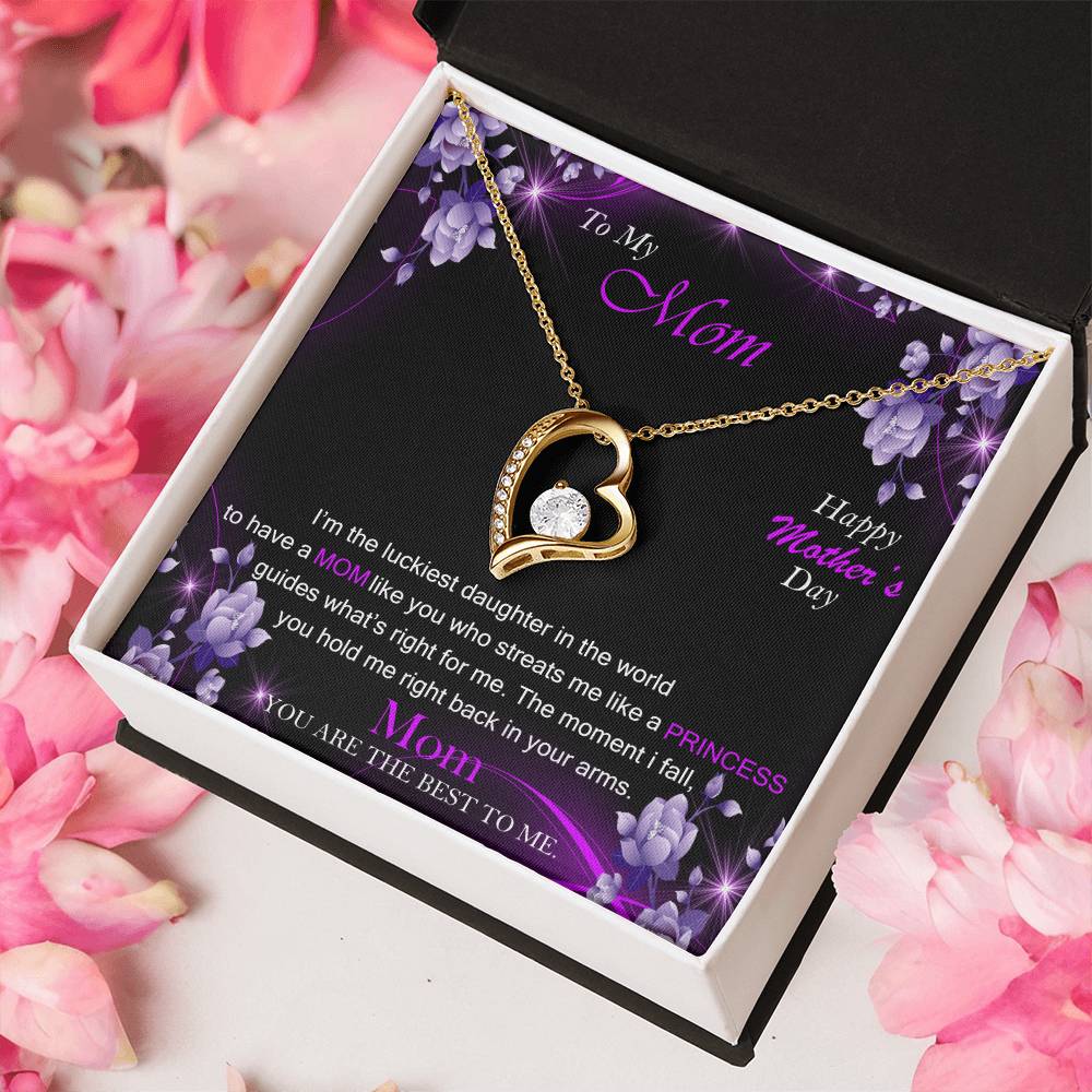 To My Beautiful Mom! Love Your Daughter. Forever Love Necklace