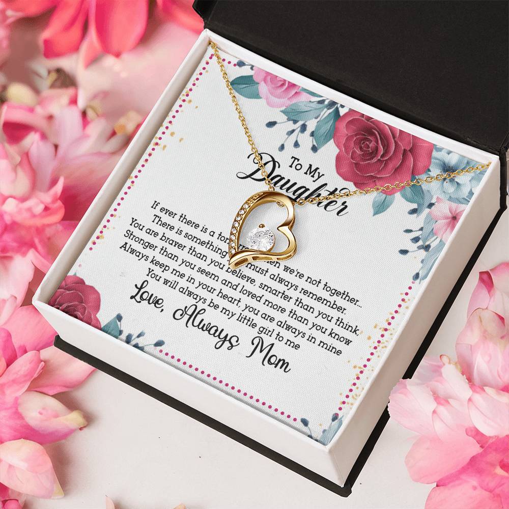 To My Daughter From Mom Daughter Birthday Gift Christmas Gift For Daughter Anniversary Gift Mothers Day Gifts Gift For Daughter From Dad Forever Love Necklace