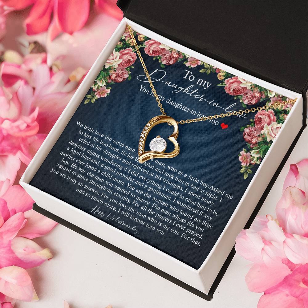 To My Daughter-In-Law Gift For Daughter-In-Law Daughter-In-Law Necklace To My Future Daughter-In-Law From Mother In Law Gift For Daughter-In-Law Forever Love Necklace