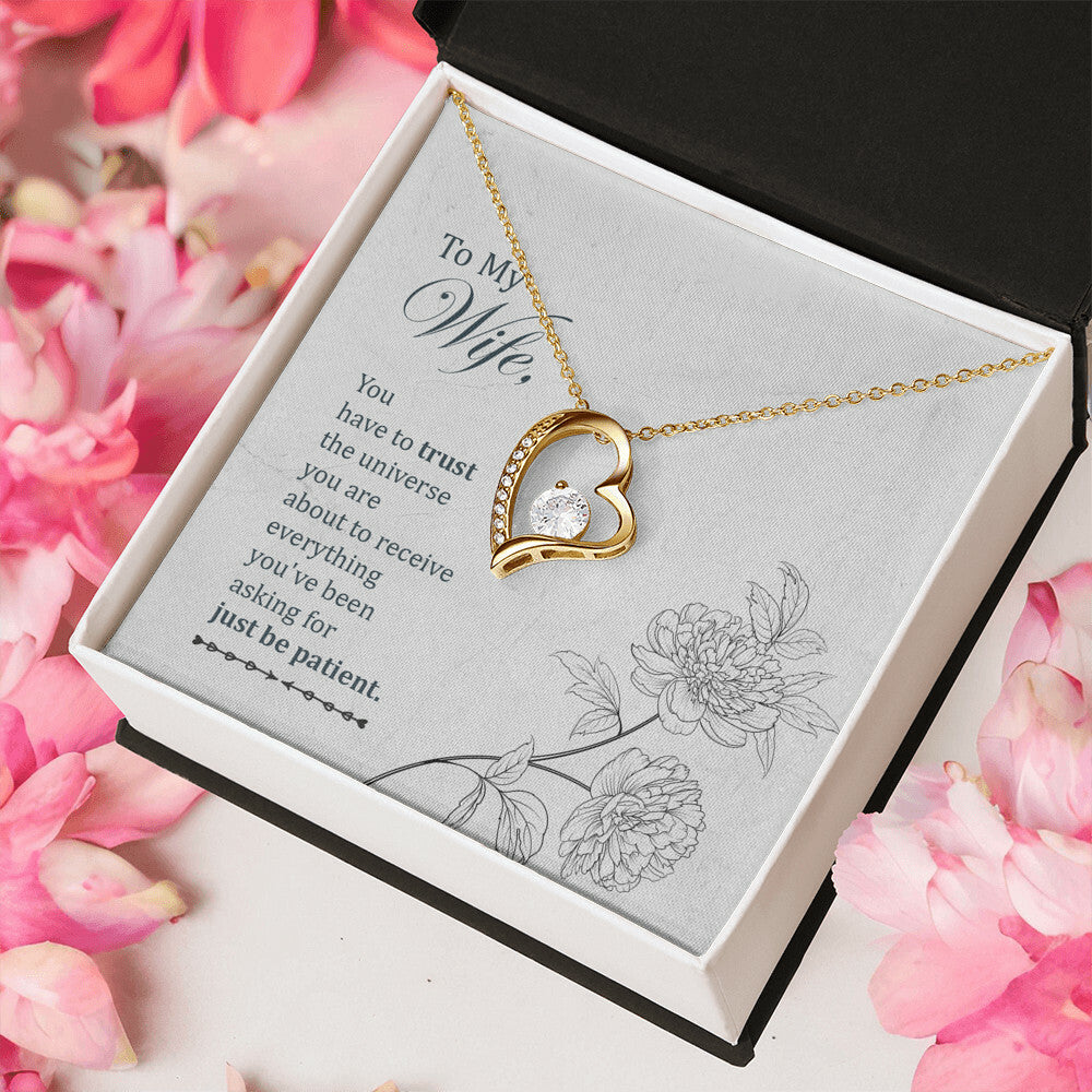 To My Wife You Have To Trust The Universe Forever Love Necklace