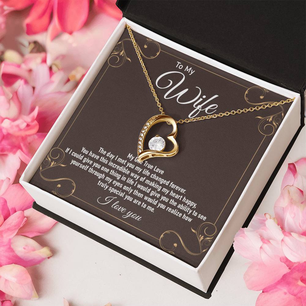 To My Wife My One True Love Forever Love Necklace